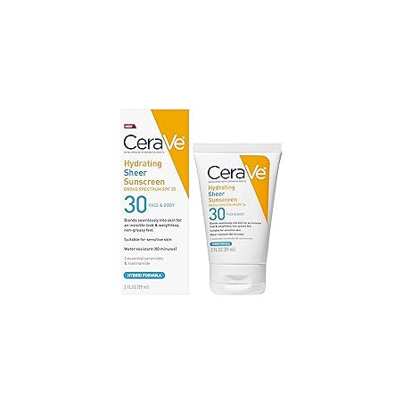 Buy CeraVe Hydrating Sheer Sunscreen Broad Spectrum SPF 30 for Face & Body