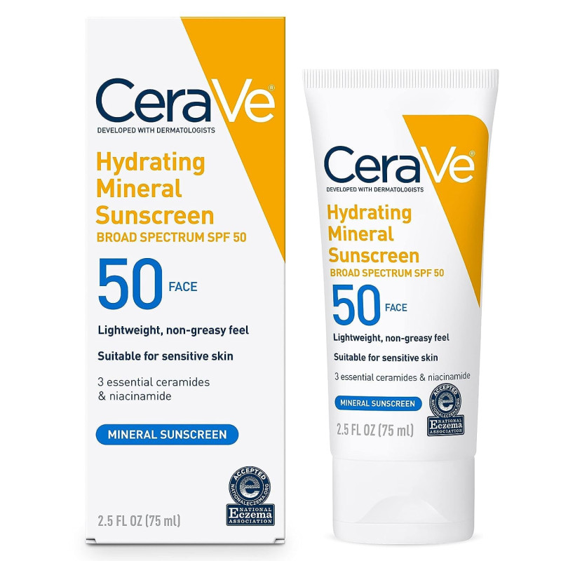 Buy CeraVe Hydrating Mineral Sunscreen SPF 50 Face Lotion Buy CeraVe Hydrating Mineral Sunscreen SPF 50 Face Lotion