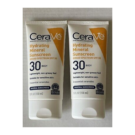 Buy CeraVe Hydrating Mineral Sunscreen SPF 30 Body Lotion