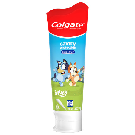 Buy Colgate Kids Bluey Toothpaste with Fluoride, Mild Bubble Fruit Flavor