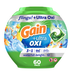 Buy Gain Ultra Oxi Waterfall Delight Flings Laundry Detergent Pacs