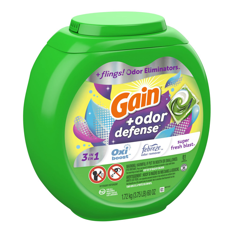 Buy Gain+Odor Defense Super Fresh Blast Flings Laundry Detergent Pacs Buy Gain+Odor Defense Super Fresh Blast Flings Laundry Detergent Pacs
