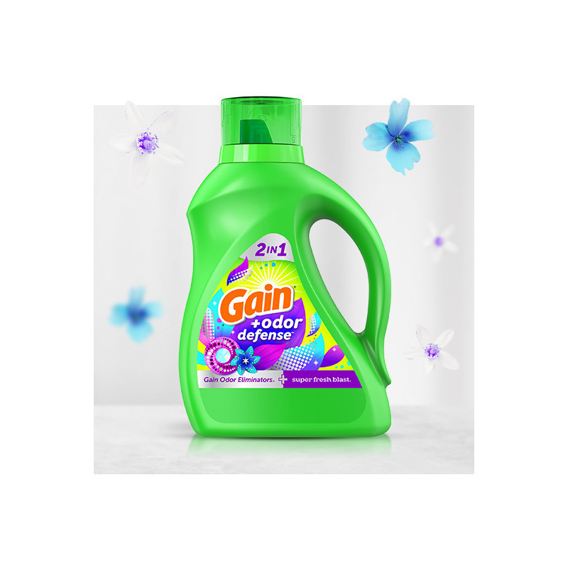 Buy Gain+Odor Defense Super Fresh Blast Liquid Laundry Detergent