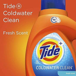 Buy Tide Plus Coldwater Clean Liquid Laundry Detergent - 92 ounces, color orange