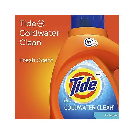 Buy Tide Plus Coldwater Clean Liquid Laundry Detergent - 92 ounces, color orange