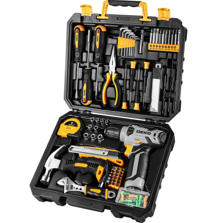 DEKOPRO 126 Piece Power Tool Combo Kits with 8V Cordless Drill