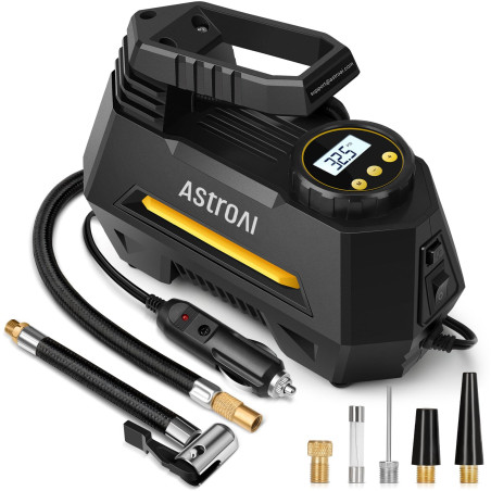 AstroAI Tire Inflator Portable Air Compressor Tire Air Pump for Car Tires - Car Accessories, 12V DC Auto Pump with Digital Press