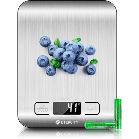 Etekcity Food Kitchen Scale, Digital Grams and Ounces for Weight Loss, Baking, Cooking, Keto and Meal Prep, LCD Display, Medium