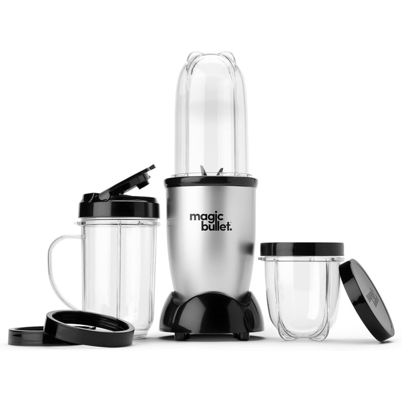 Magic Bullet Blender, Small, Silver, 11 Piece Set Magic Bullet Blender, Small, Silver, 11 Piece Set