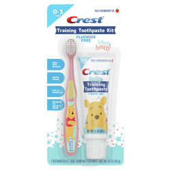 Buy Crest Baby Training Toothpaste and Toothbrush Kit, Disney Winnie the Pooh, Mild Strawberry Gel