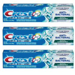 Buy Crest Premium Plus Anti-Bacterial Toothpaste, Teeth Whitening, Smooth Peppermint Flavor