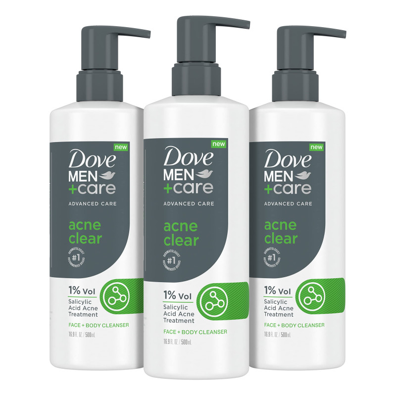 Buy Dove Men+Care Advanced Care Acne Clear Face + Body Wash