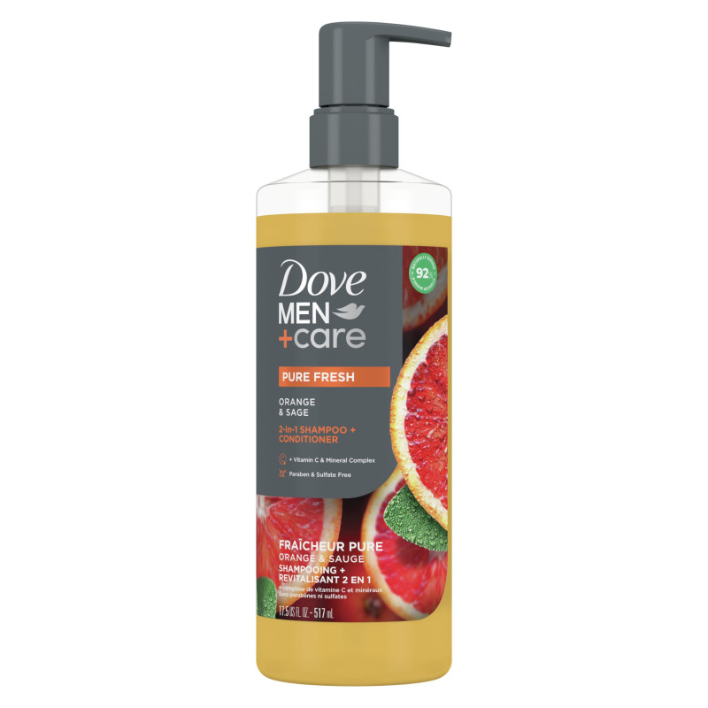 Dove Men+Care Pure Fresh With Vitamin & Mineral Complex 2-in-1 Dove Men+Care Pure Fresh With Vitamin & Mineral Complex 2-in-1