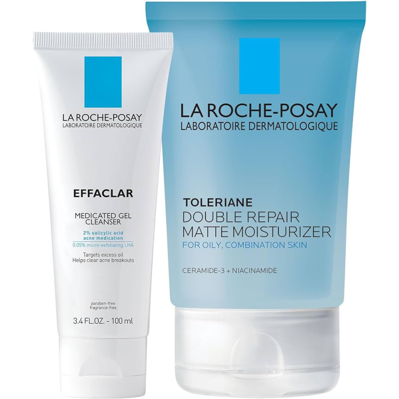 Buy La Roche-Posay Acne Skin Care Set - Toleriane Double Repair Matte Moisturizer