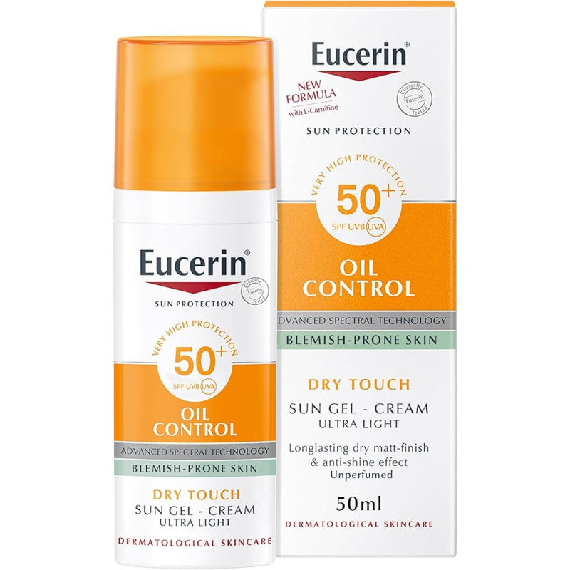 Buy Eucerin Sun Oil Control Face Protection Sun Cream for Oily & Blemish Prone Skin SPF 50+ 50ml