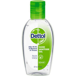 Buy Dettol On The Go Hand Sanitiser Gel Aloe Vera 50ml